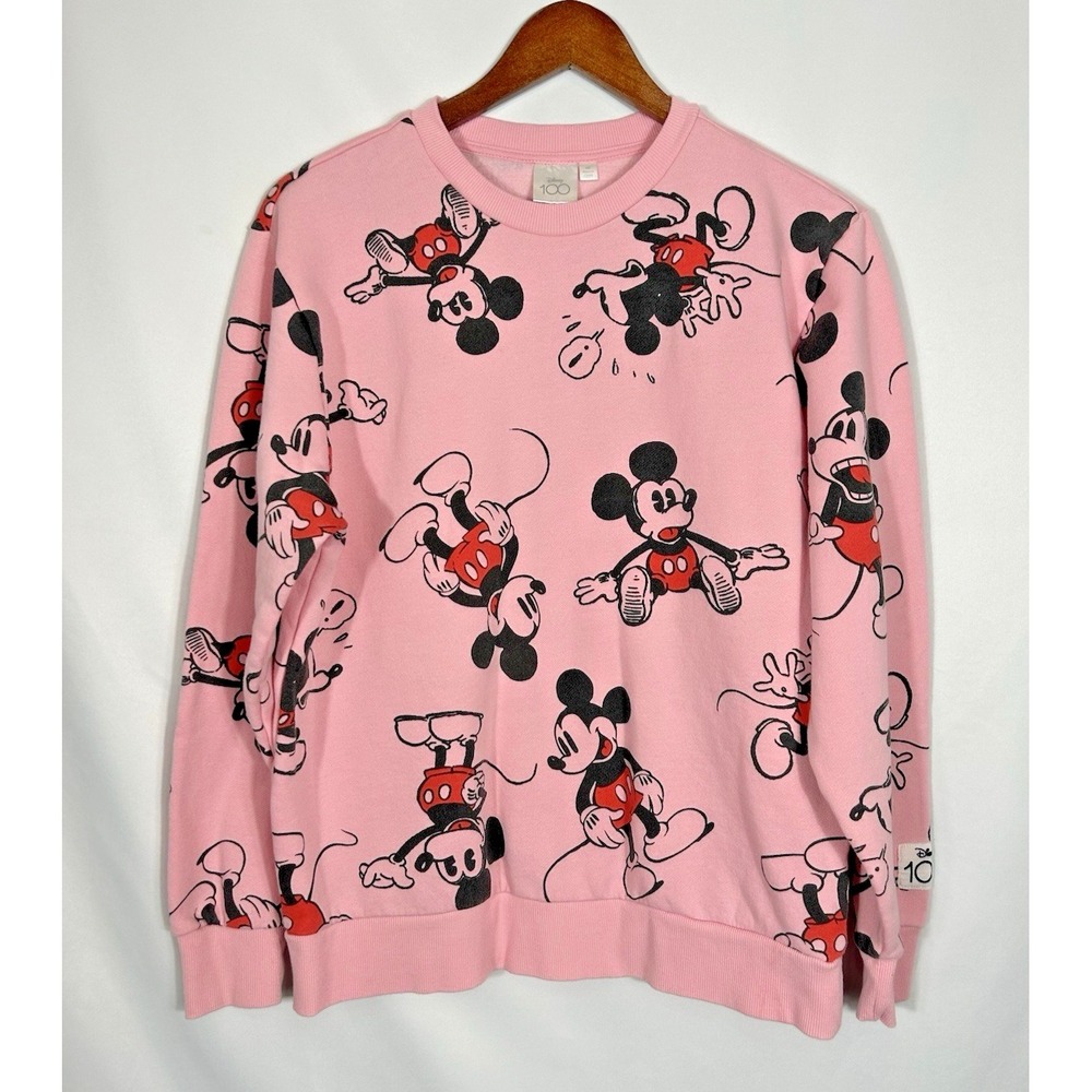 Vintage Disney 100 Size M Mickey Mouse Graphic Print Sweater Sweatshirt Pullover